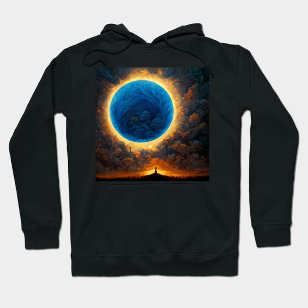 Blue Supernova Hoodie by Kazaiart